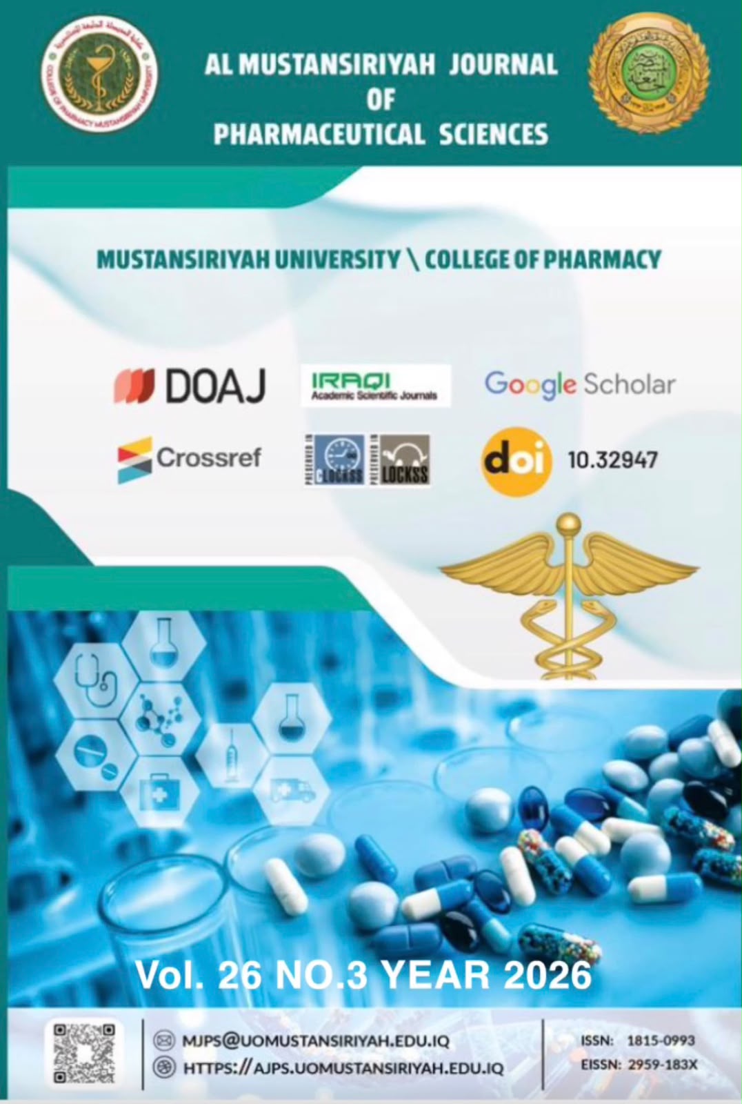 					View Vol. 26 No. 3 (2026): Al Mustansiriyah Journal of Pharmaceutical Sciences
				